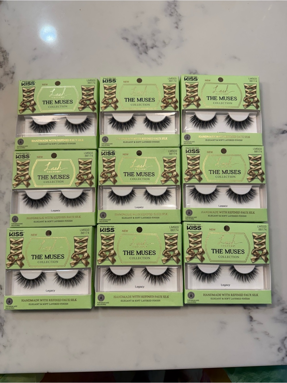 KISS Eyelashes - The Muses Collection in Legacy - Lot of 9 Pairs - Brand New